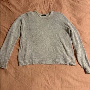 Brandy Melville Light Gray Crew Neck Sweater